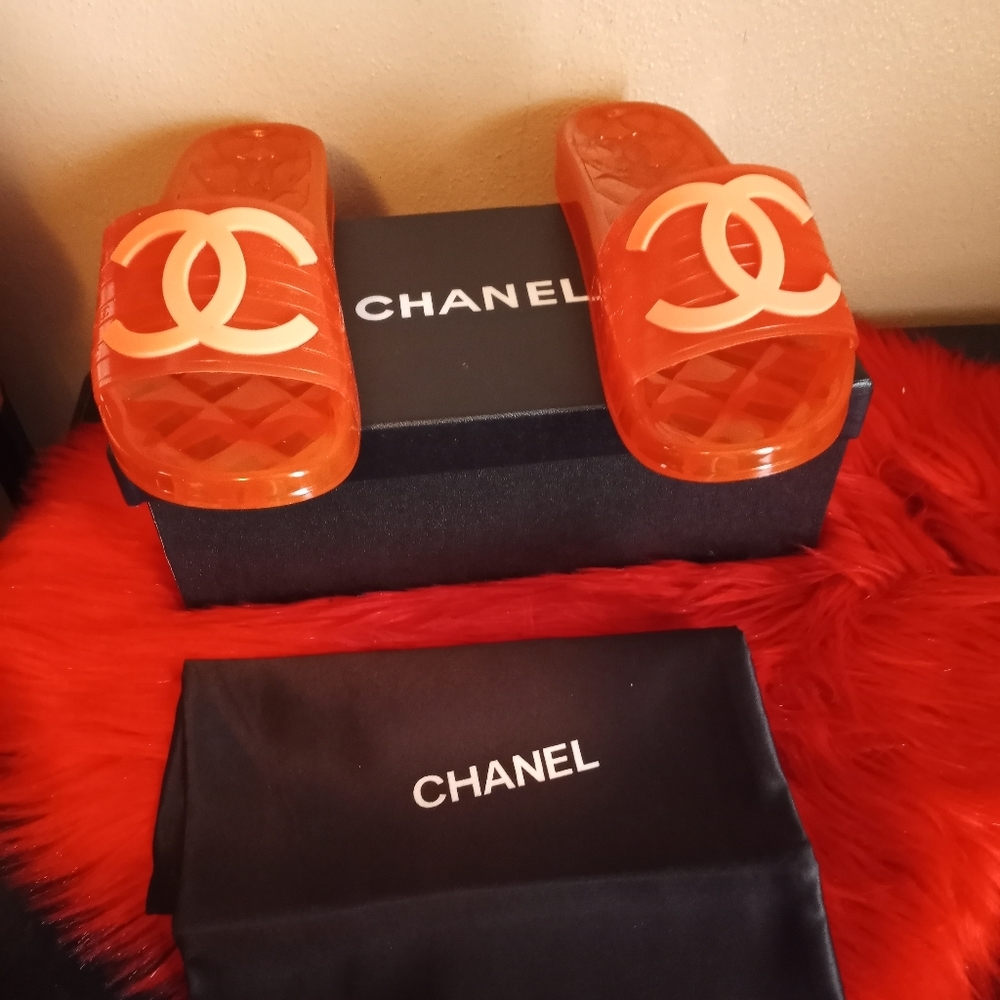 Chanel Jelly slides